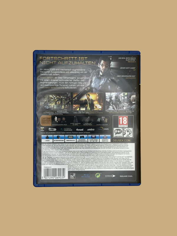 Playstation 4 deux ex mankind divided back